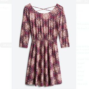 Marjorie Back Detail Brushed Knit Dress